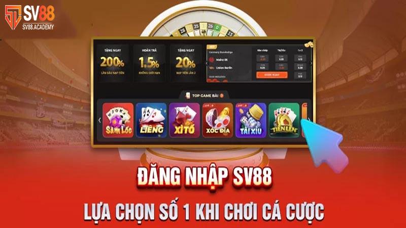 Các phương thức đăng nhập sv88 chính xác